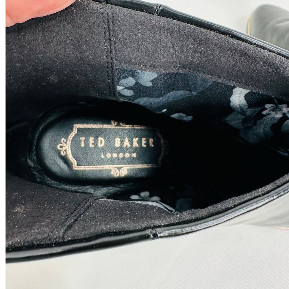Ted Baker Vaully Leather Ankle Booties Almond Toe Boots in Black Size 36.5 NEW - Picture 9 of 12
